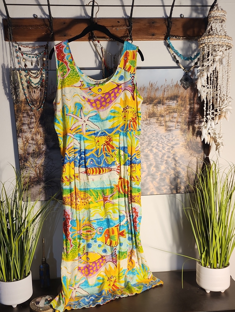 Jams World Yellow Blue Multi Tropical Fish Kids One-Piece